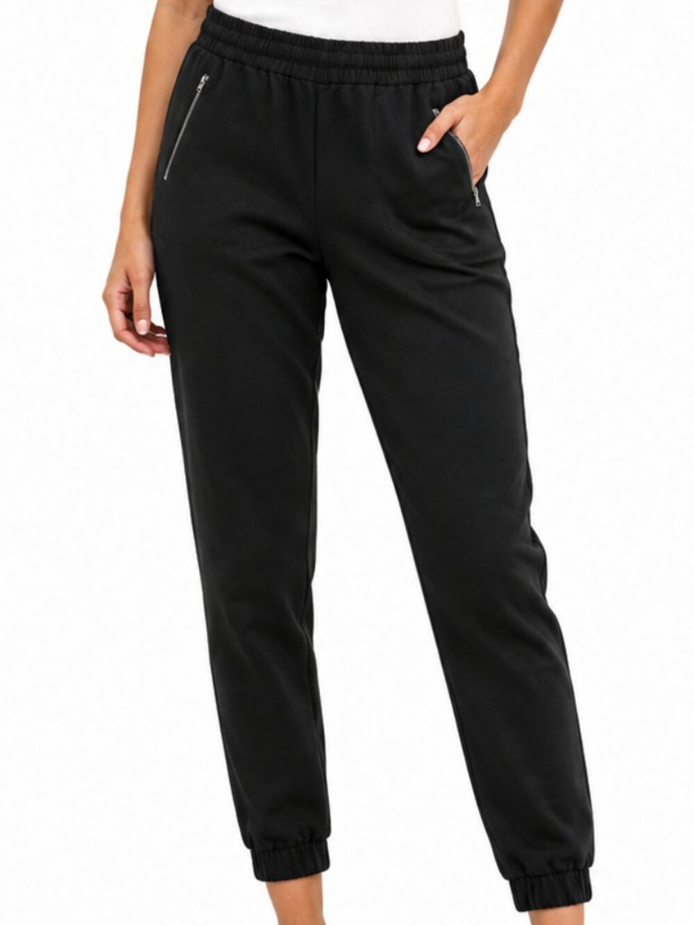 J.Crew Sydney Black Crepe Joggers Size 8